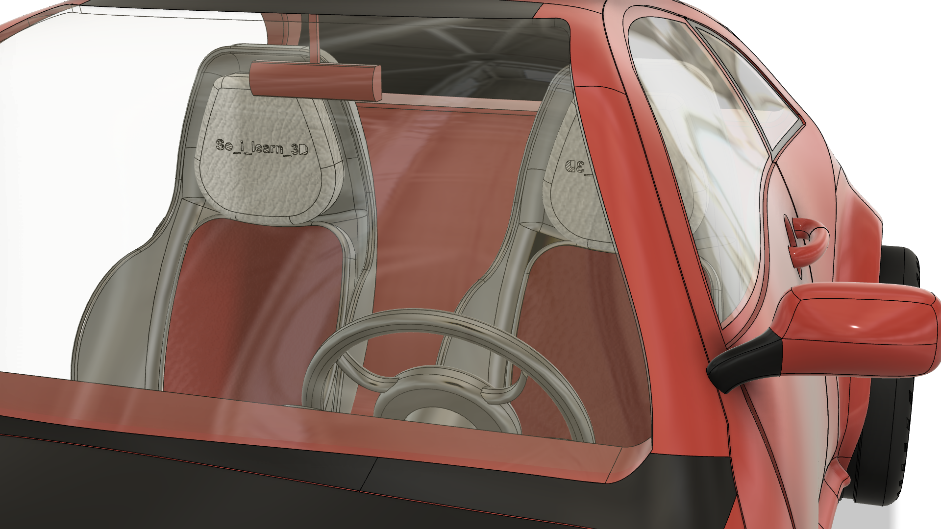 小型汽车造型3D图纸 step iges格式